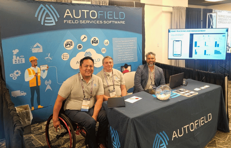 autofield field services software team at an event